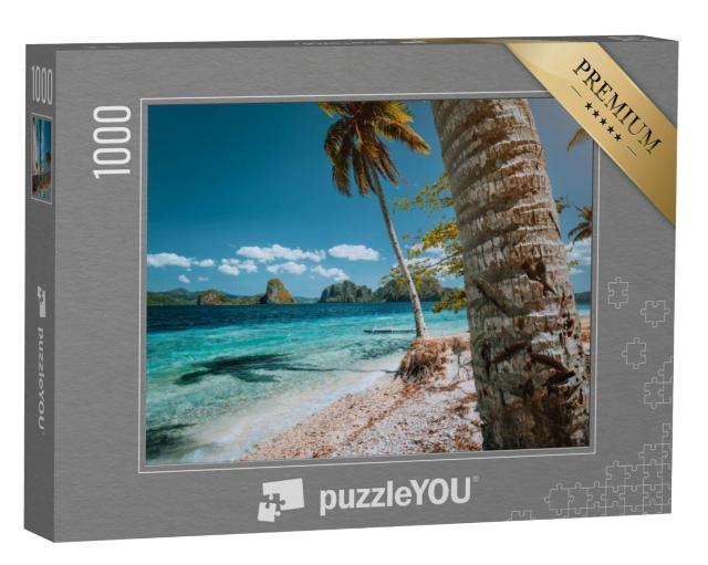 Puzzel 1000 stukjes „Prachtig palmstrand op de Filipijnen“