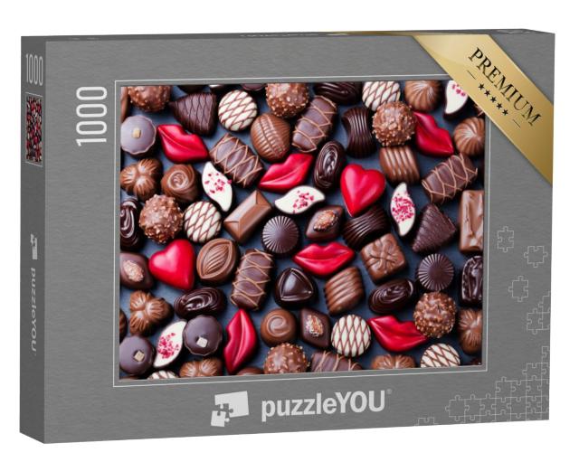 Puzzel 1000 stukjes „Assortiment fijne chocoladesnoepjes“