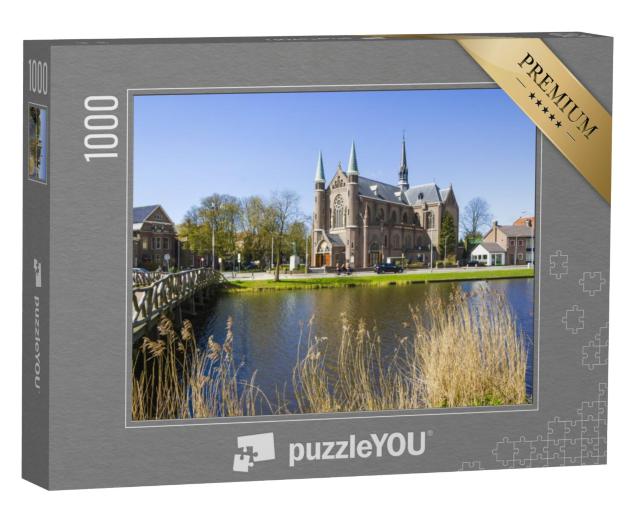 Puzzel 1000 stukjes „Brug naar de kerk, stad Alkmaar“