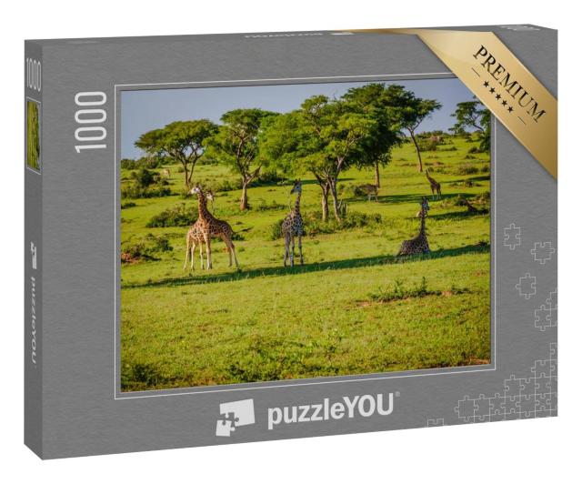 Puzzle 100 Teile „Natur und Tierwelt im Murchison Falls Park, Uganda, Afrika“