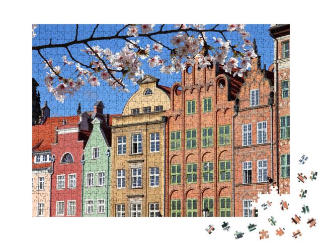 Puzzle 1000 Teile „Kirschblüte in Danzig, Polen“