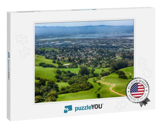 Panoramic View of Silicon Valley. Hiking Trail At Mission... Jigsaw Puzzle