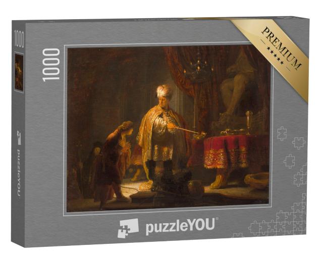 Puzzel 1000 stukjes „Rembrandt - Daniël en Cyrus voor de afgod Bel“