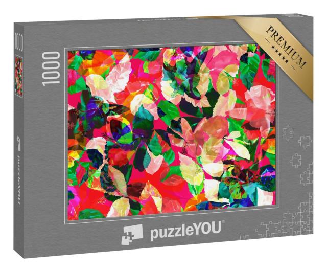 Puzzle 1000 Teile „Aquarell: Buntes Herbstlaub“