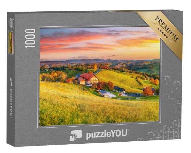 Puzzel 1000 stukjes „Dromerig wijngaardlandschap in Zuid-Stiermarken“