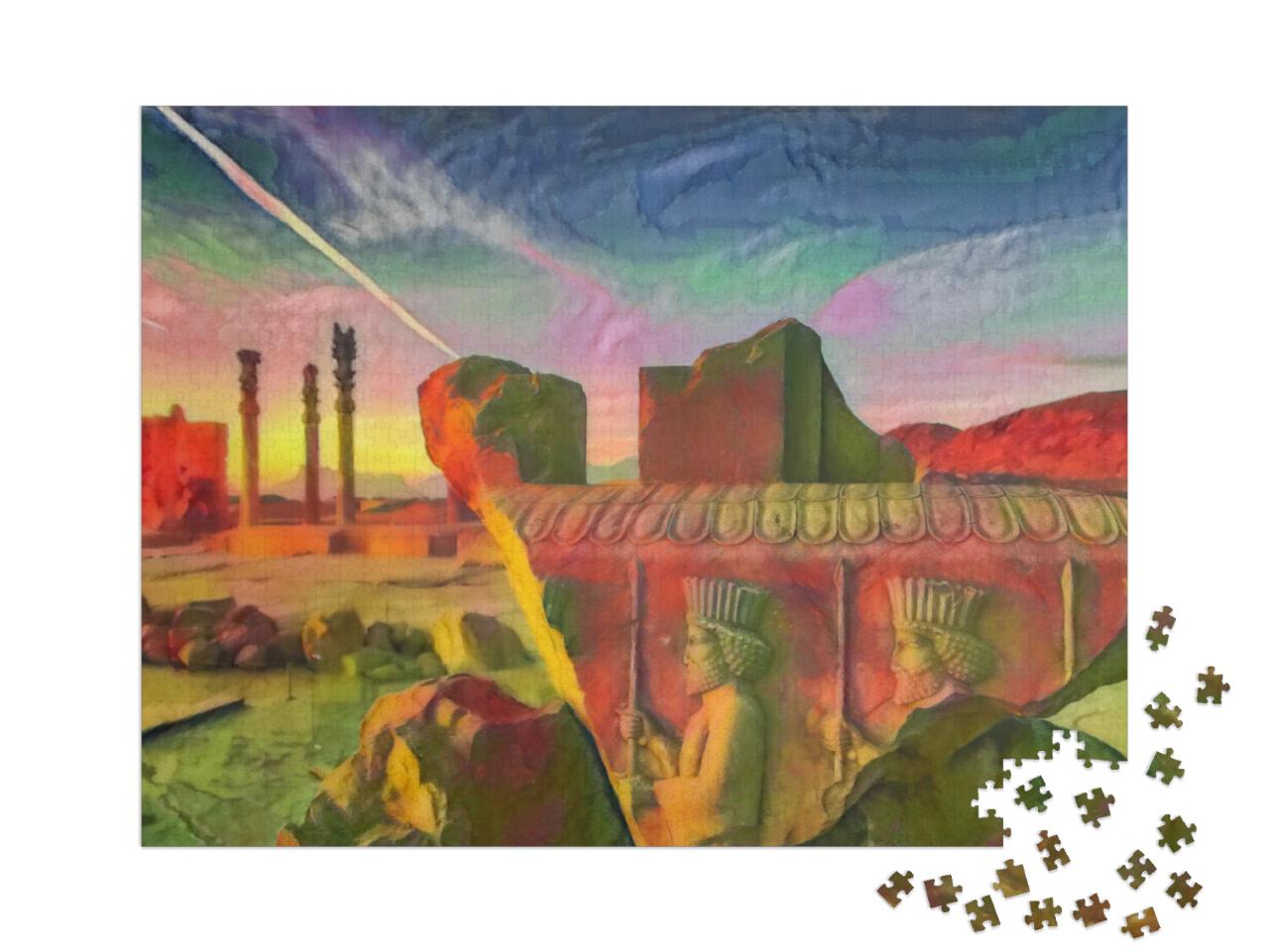 Puzzel 1000 stukjes „in de kunststijl van Franz Marc - Persepolis - Puzzelverzameling Kunstenaars & Schilderijen“