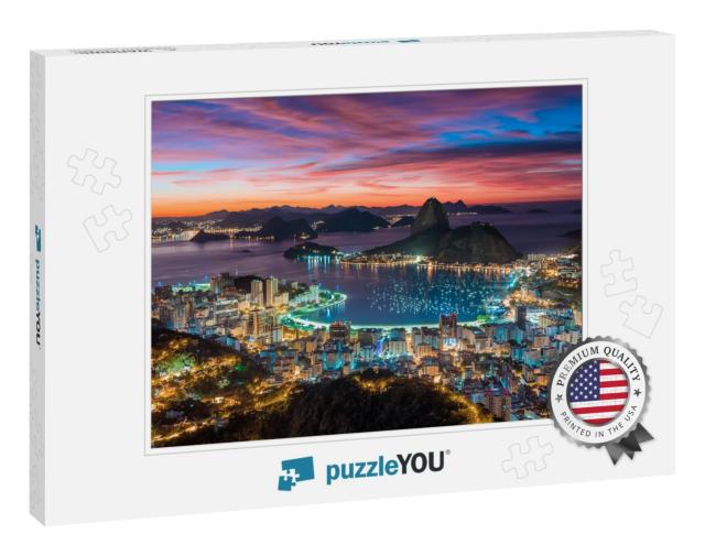 Sunset in Rio De Janeiro - Brazil... Jigsaw Puzzle