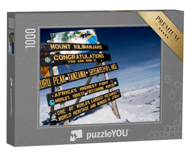 Puzzel 1000 stukjes „De top van de Kilimanjaro, Tanzania“