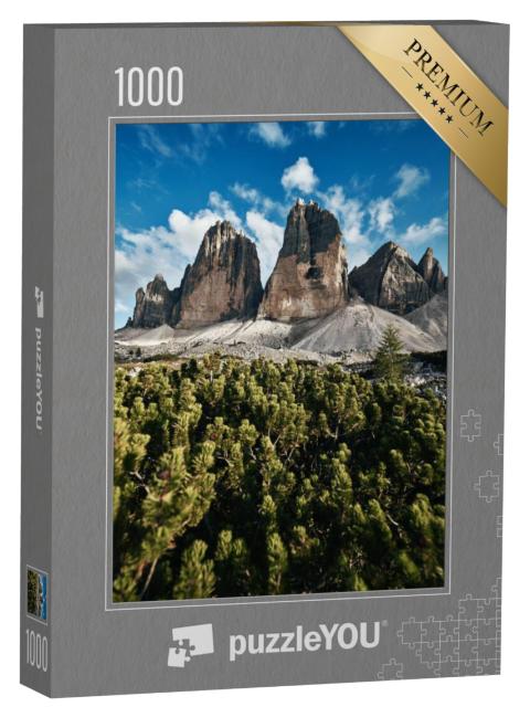 Puzzel 1000 stukjes „De drie toppen in de Sesto Dolomieten, Italiaanse Alpen“