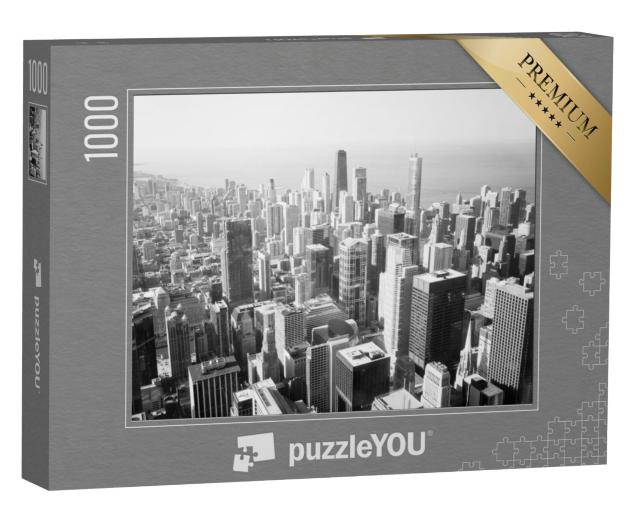 Puzzel 1000 stukjes „Skyline van Chicago en Lake Michigan“