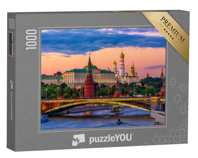 Puzzel 1000 stukjes „Moskou Kremlin bij nacht, Rusland“