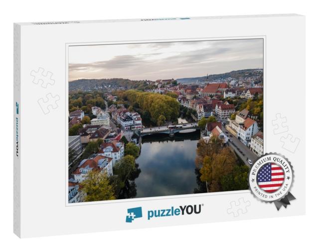 Aerial Picture of City Center of Tuebingen, Reflection of... Jigsaw Puzzle