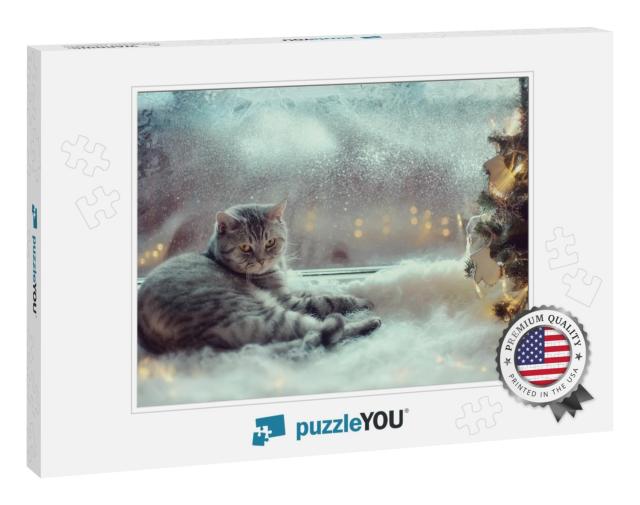Cat in the Winter Window... Jigsaw Puzzle