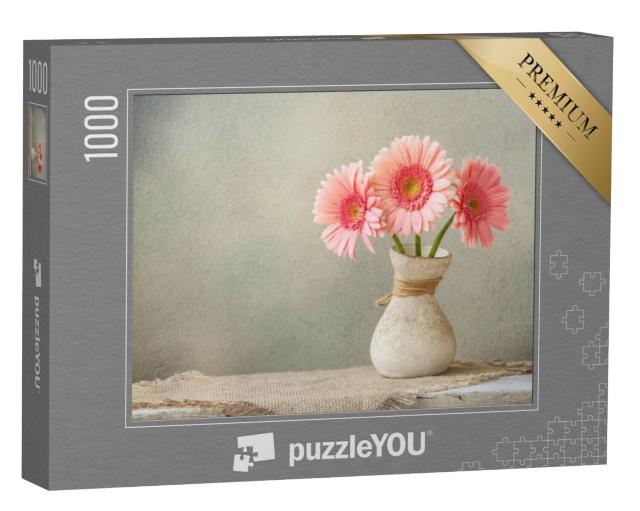 Puzzel 1000 stukjes „Roze gerbera“