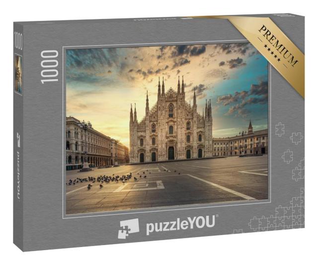 Puzzle 1000 Teile „Duomo zu Mailand, Kathedrale bei Sonnenaufgang, Italien“