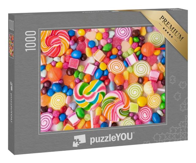 Puzzle 1000 Teile „Lollipops, Bonbons und Smarties in bunten Farben“