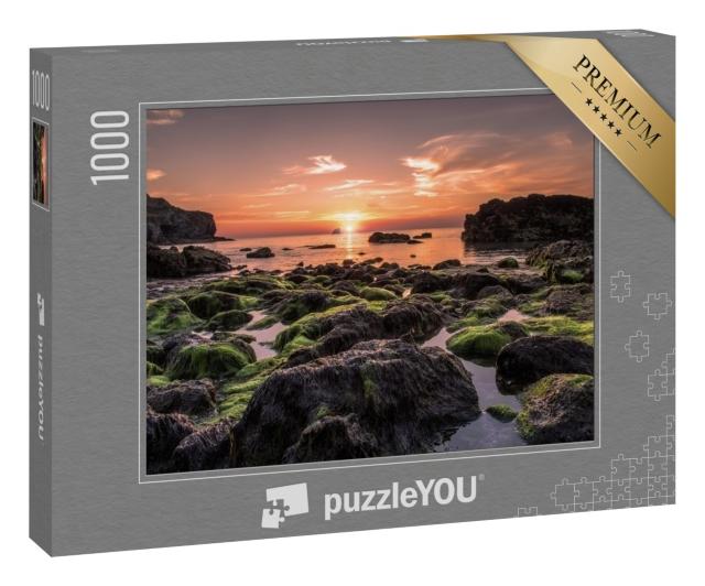 Puzzle 1000 Teile „Sonnenuntergang in Cornwall, England“
