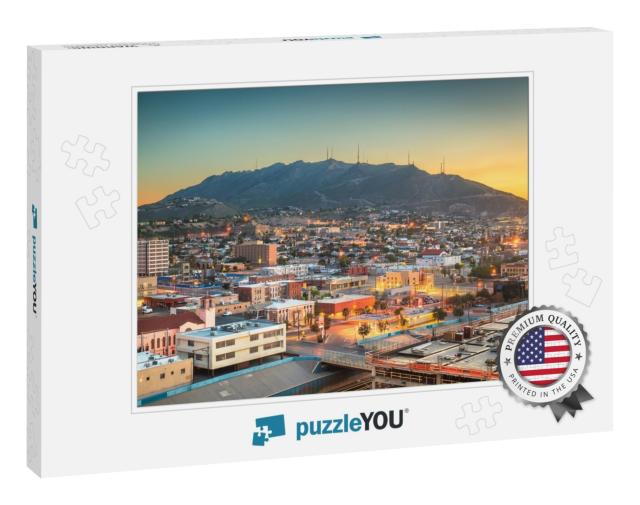 El Paso, Texas, USA Downtown City Skyline Towards Scenic D... Jigsaw Puzzle