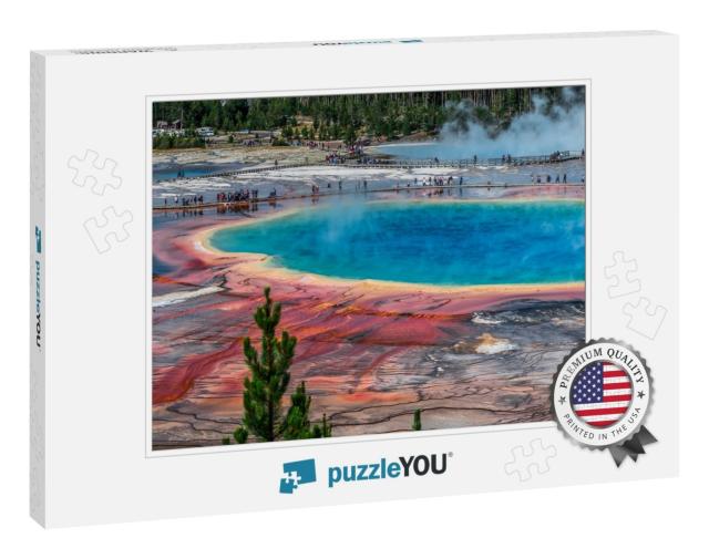 World Famous Grand Prismatic Spring in Yellowstone Nation... Jigsaw Puzzle