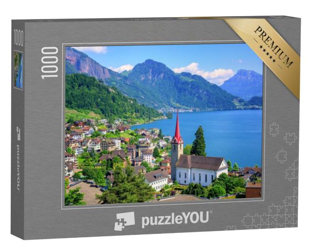 Puzzel 1000 stukjes „Vierwoudstedenmeer en de Alpen, Zwitserland“