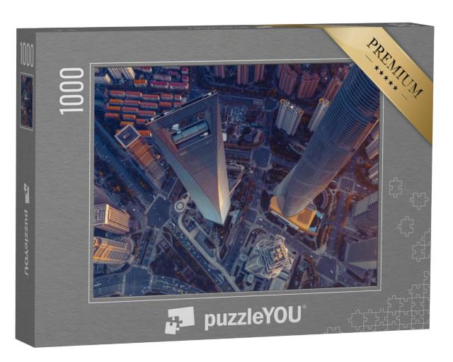 Puzzel 1000 stukjes „Wolkenkrabbers in Shanghai“