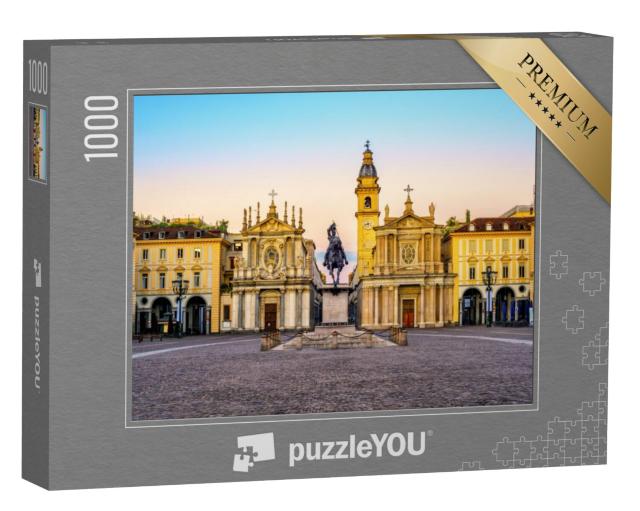 Puzzel 1000 stukjes „Piazza San Carlo, Turijn, Italië“