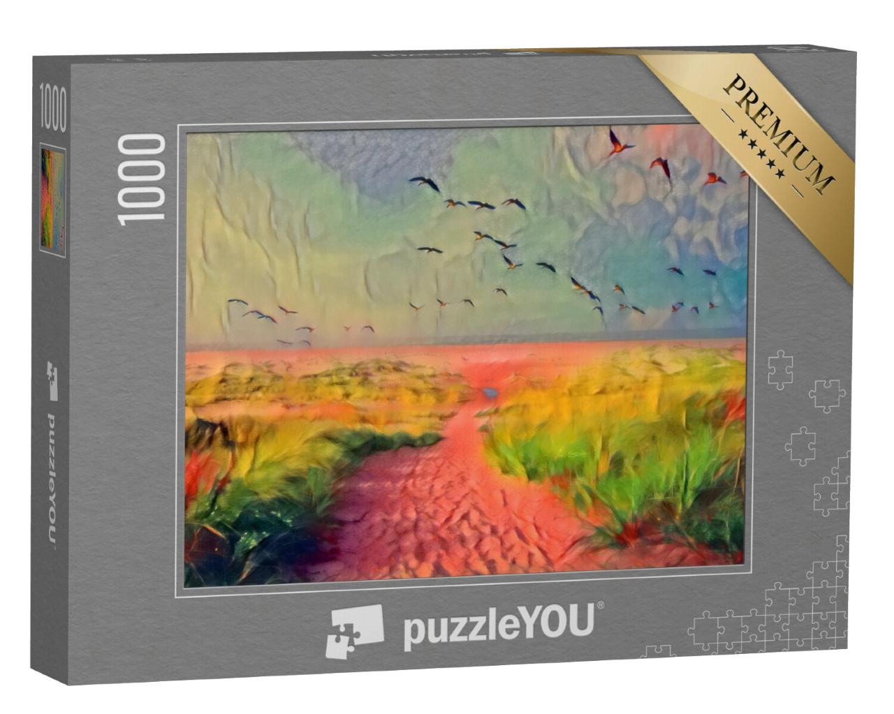 Puzzel 1000 stukjes „in de kunststijl van Franz Marc - Eenden - Puzzelverzameling Kunstenaars & Schilderijen“