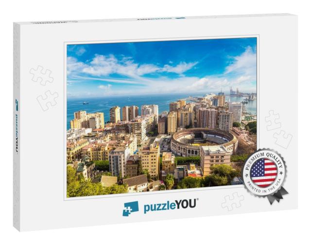 Panoramic Aerial View of Malaga in a Beautiful Summer Day... Jigsaw Puzzle