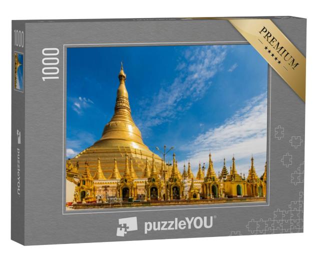 Puzzel 1000 stukjes „Gouden stoepa van de Shwedagon Pagode in Yangon, Rangoon, Myanmar“