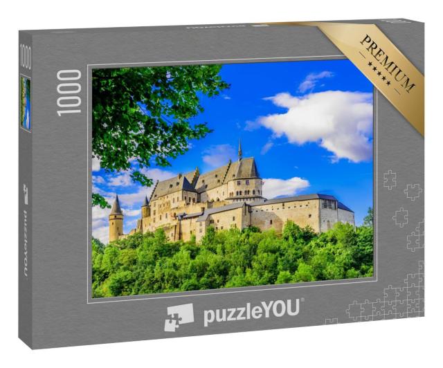 Puzzle 1000 Teile „Burg Vianden und Stadt Vianden, Luxemburg“