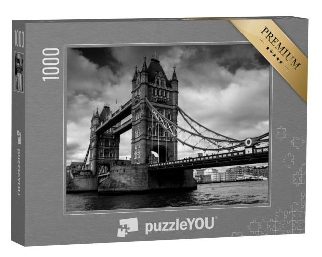 Puzzel 1000 stukjes „Tower Bridge in Londen, zwart-wit“