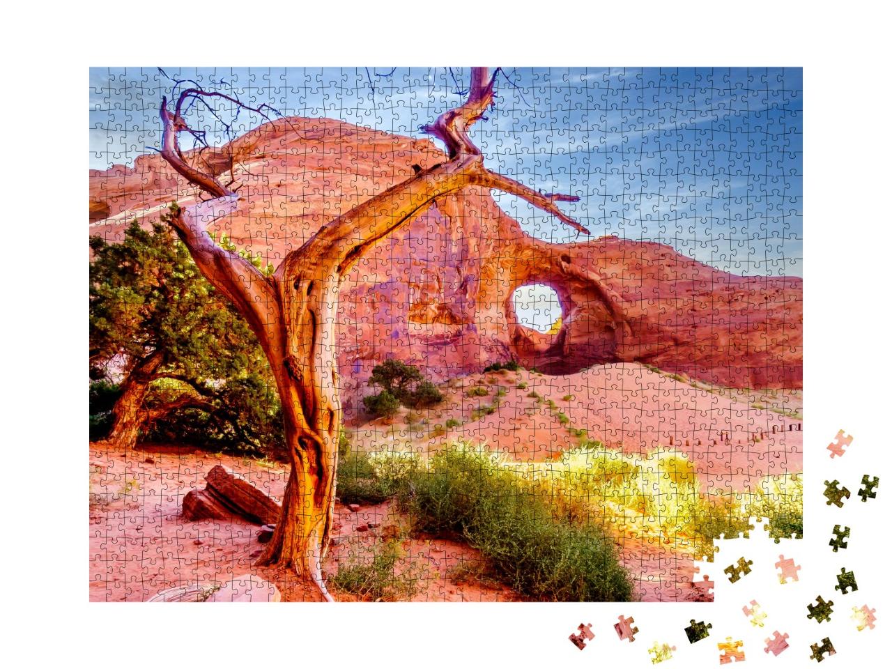 Puzzle 1000 Teile „Ohr des Windes, Felsformation im Monument Valley, USA“