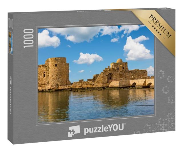 Puzzle 100 Teile „Kreuzfahrer Seeburg Sidon Saida im Südlibanon Mittlerer Osten“