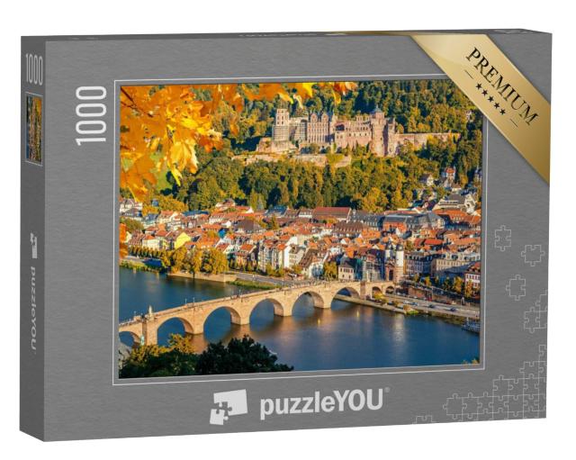 Puzzel 1000 stukjes „Uitzicht op Heidelberg in de herfst“