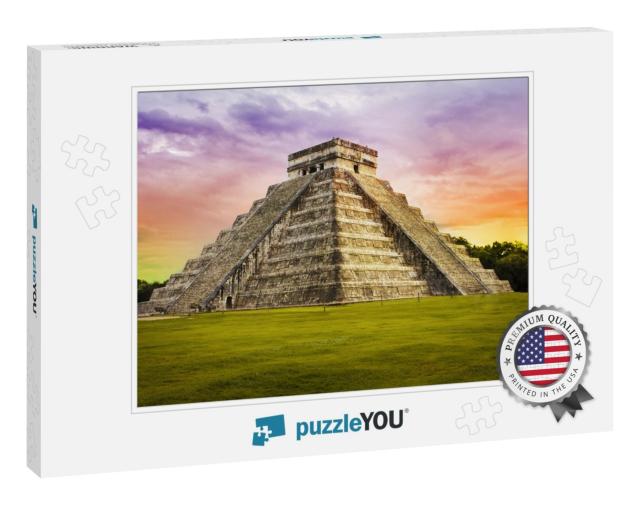 Pyramid Kukulkan Temple. Chichen Itza. Mexico. Maya Civil... Jigsaw Puzzle