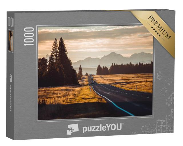 Puzzel 1000 stukjes „Roadtrip in de bergen van Nieuw-Zeeland“