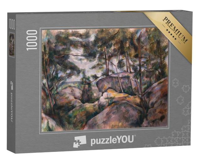 Puzzel 1000 stukjes „Paul Cézanne - Rotsen in het bos“