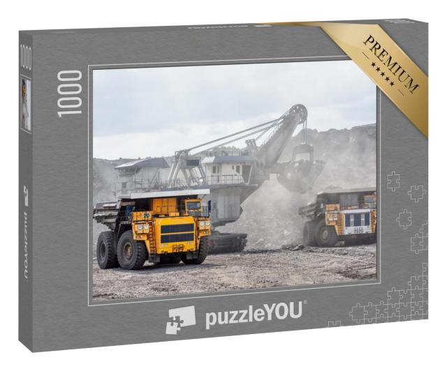 Puzzle 1000 Teile „Bergbau mit Steinbruchfahrzeugen“
