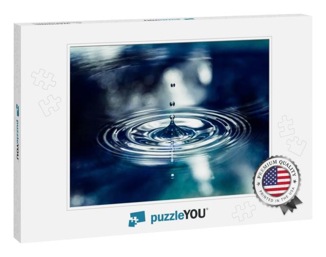 Blue Water Drop... Jigsaw Puzzle