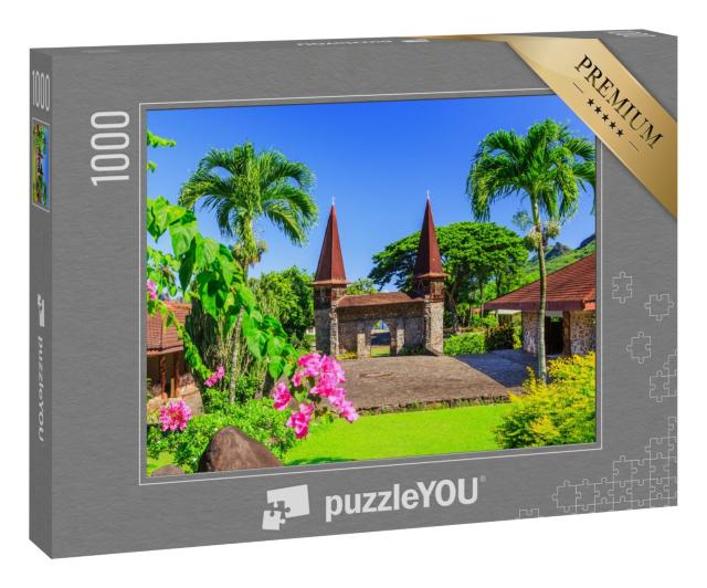 Puzzle „Marquesas-Inseln, Nuku Hiva, Kathedrale Notre Dame, Französisch-Polynesien“
