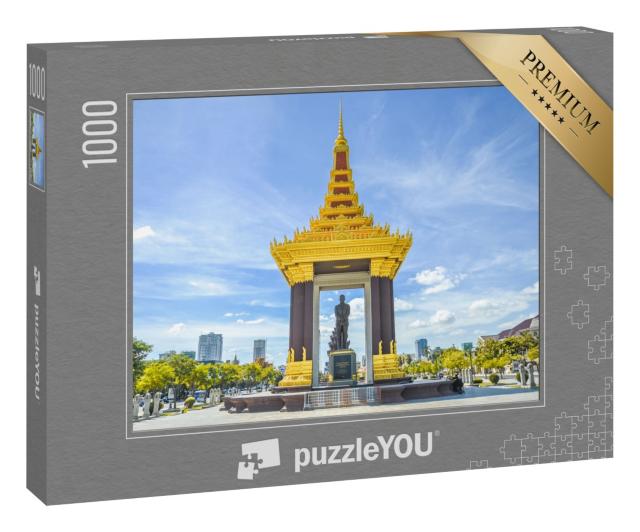 Puzzle 1000 Teile „Königliche Norodom Sihanouk Statue in Phnom Penh, Kambodscha“