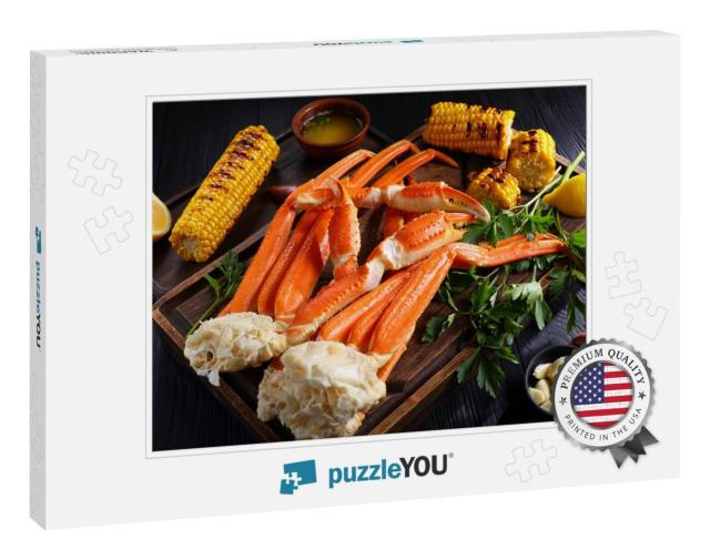 Snow Crab Legs Served with Melted Butter, Garlic C... Jigsaw Puzzle