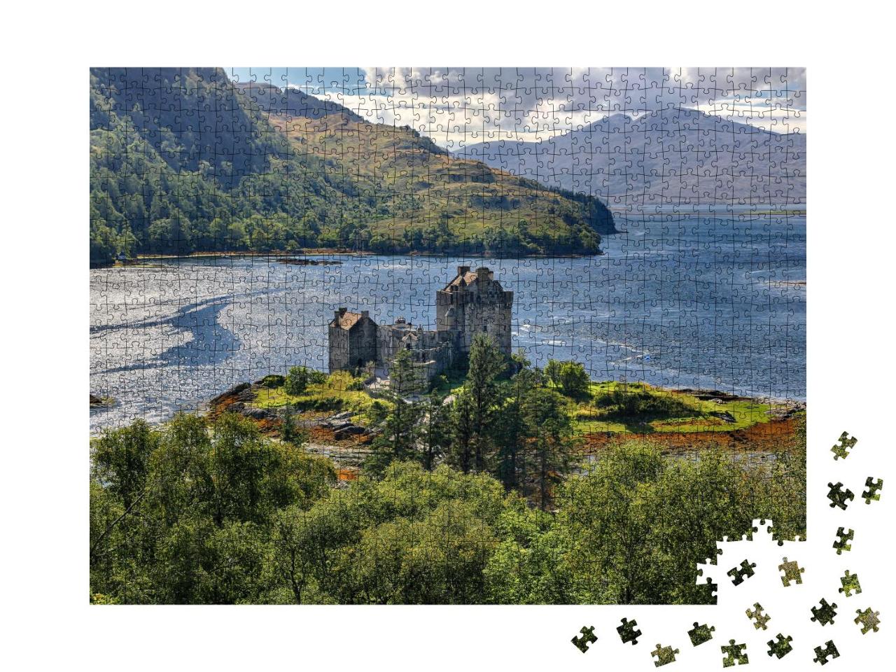Puzzle 1000 Teile „Mittelalterliche Festung Eilean Donan Castle, Highlands, Schottland“