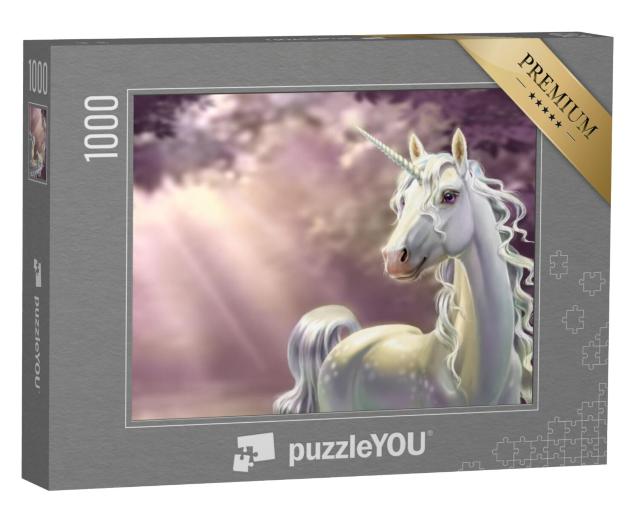 Puzzel 1000 stukjes „Eenhoorn in het bos“