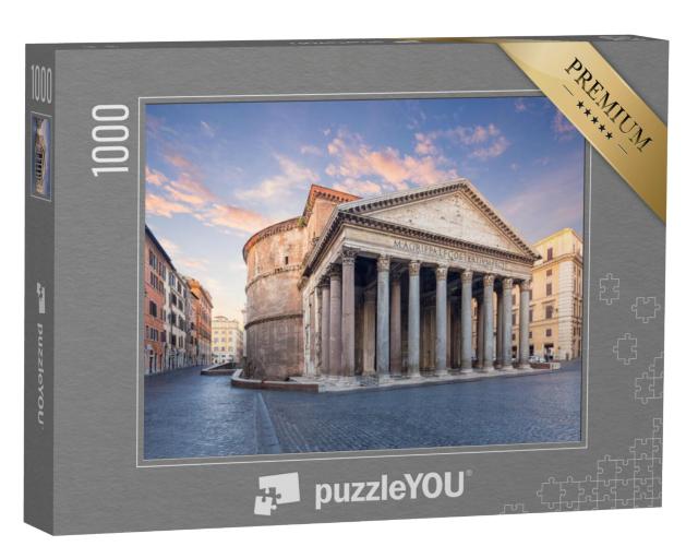 Puzzel 1000 stukjes „Uitzicht op het Pantheon in de ochtend in Rome, Italië“