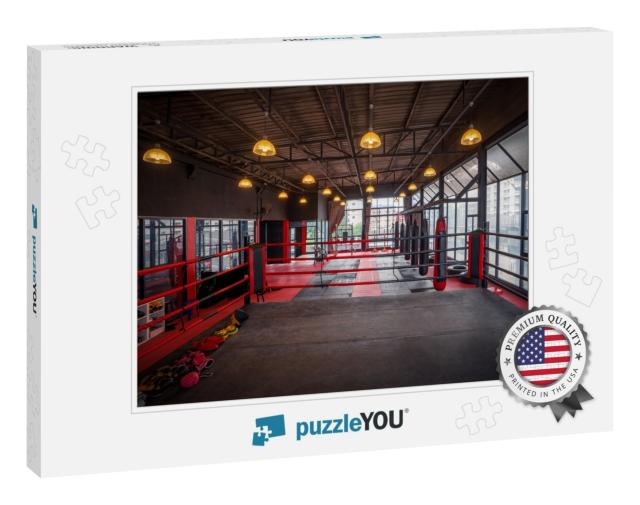 Kickboxing Gym, Nobody in Boxing Sport Club & Fitness Cen... Jigsaw Puzzle