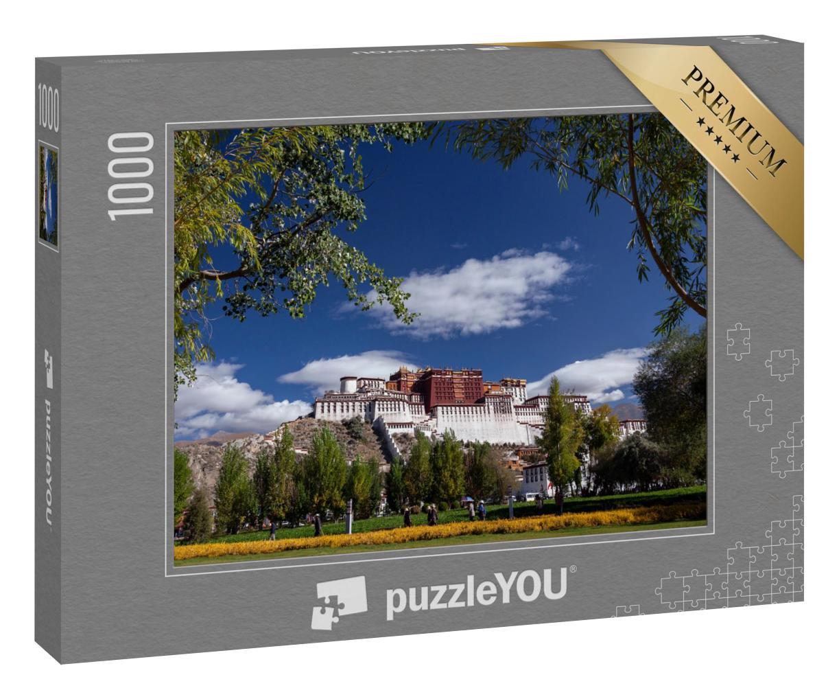 Puzzle 1000 Teile „Der Potala-Palast, Dzong-Festung in der Stadt Lhasa, in Tibet“