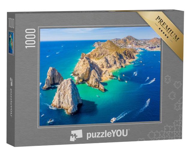 Puzzel 1000 stukjes „Luchtfoto van Lands End en de boog van Cabo San Lucas, Mexico“