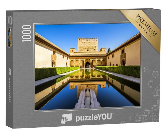 Puzzel 1000 stukjes „Binnenplaats met mirte in het Alhambra, Granada, Spanje“