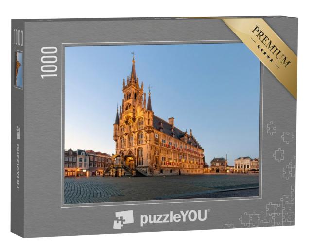 Puzzel 1000 stukjes „Gouda de stad van de populaire kaas“